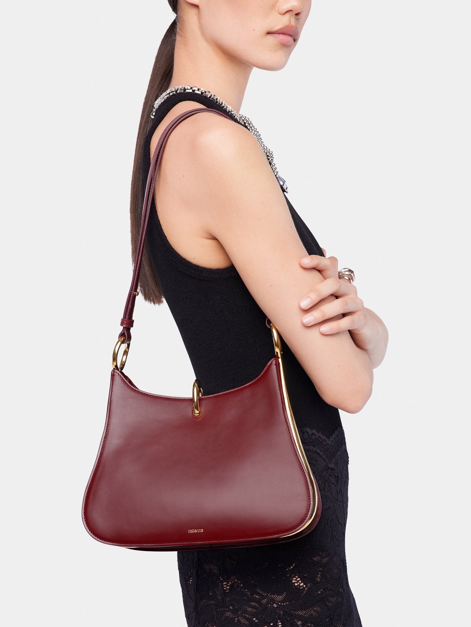 Medium Ring leather bag position 2 - Image 2
