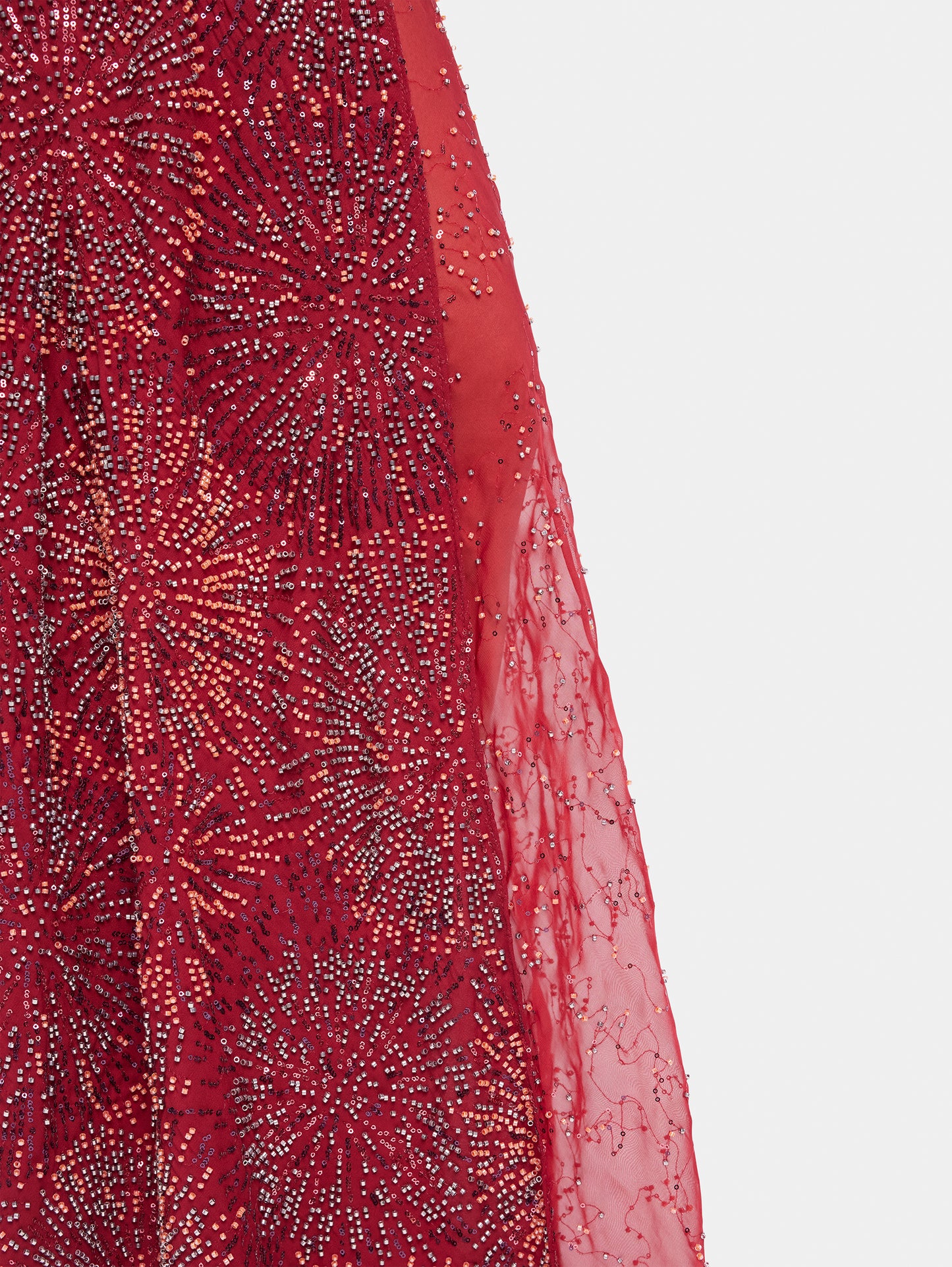 Skirt with pearl embroidery