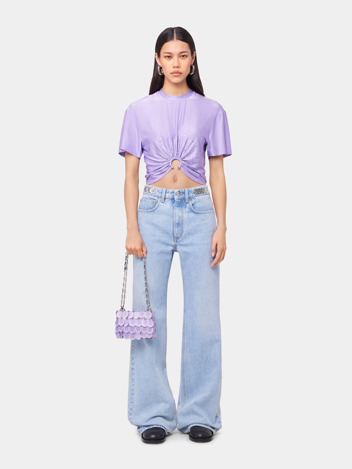 LAVENDER PIERCING TEE-SHIRT IN JERSEY position 4