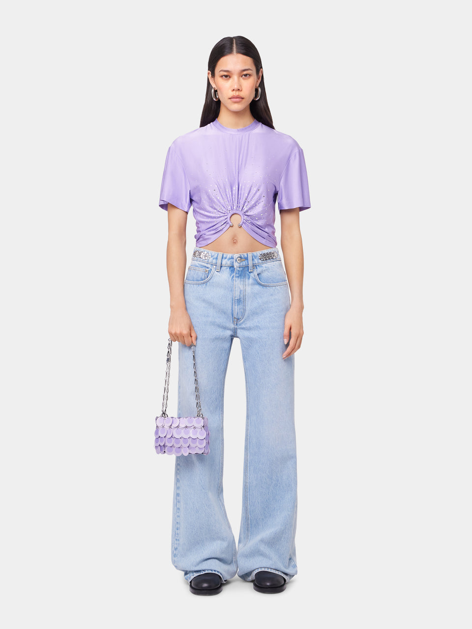 LAVENDER PIERCING TEE-SHIRT IN JERSEY