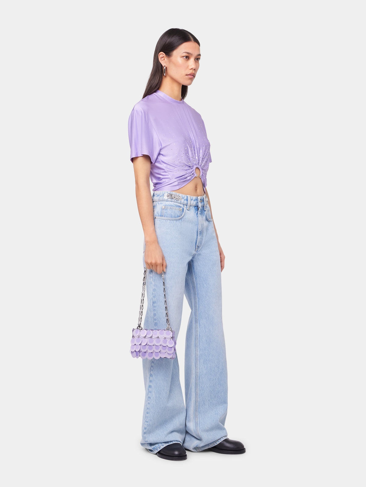 LAVENDER PIERCING TEE-SHIRT IN JERSEY position 3