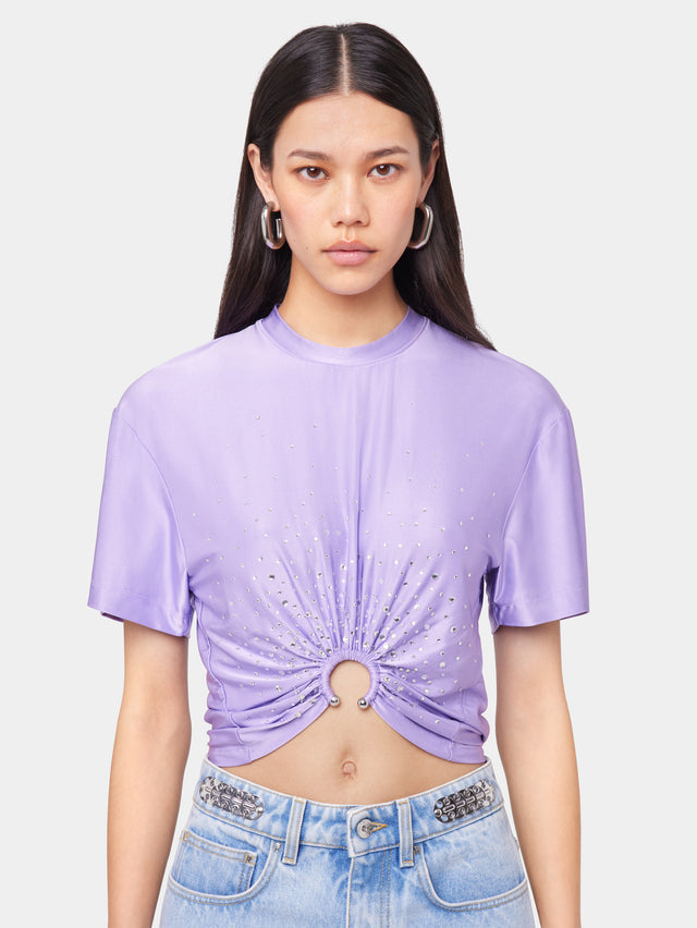 LAVENDER PIERCING TEE-SHIRT IN JERSEY