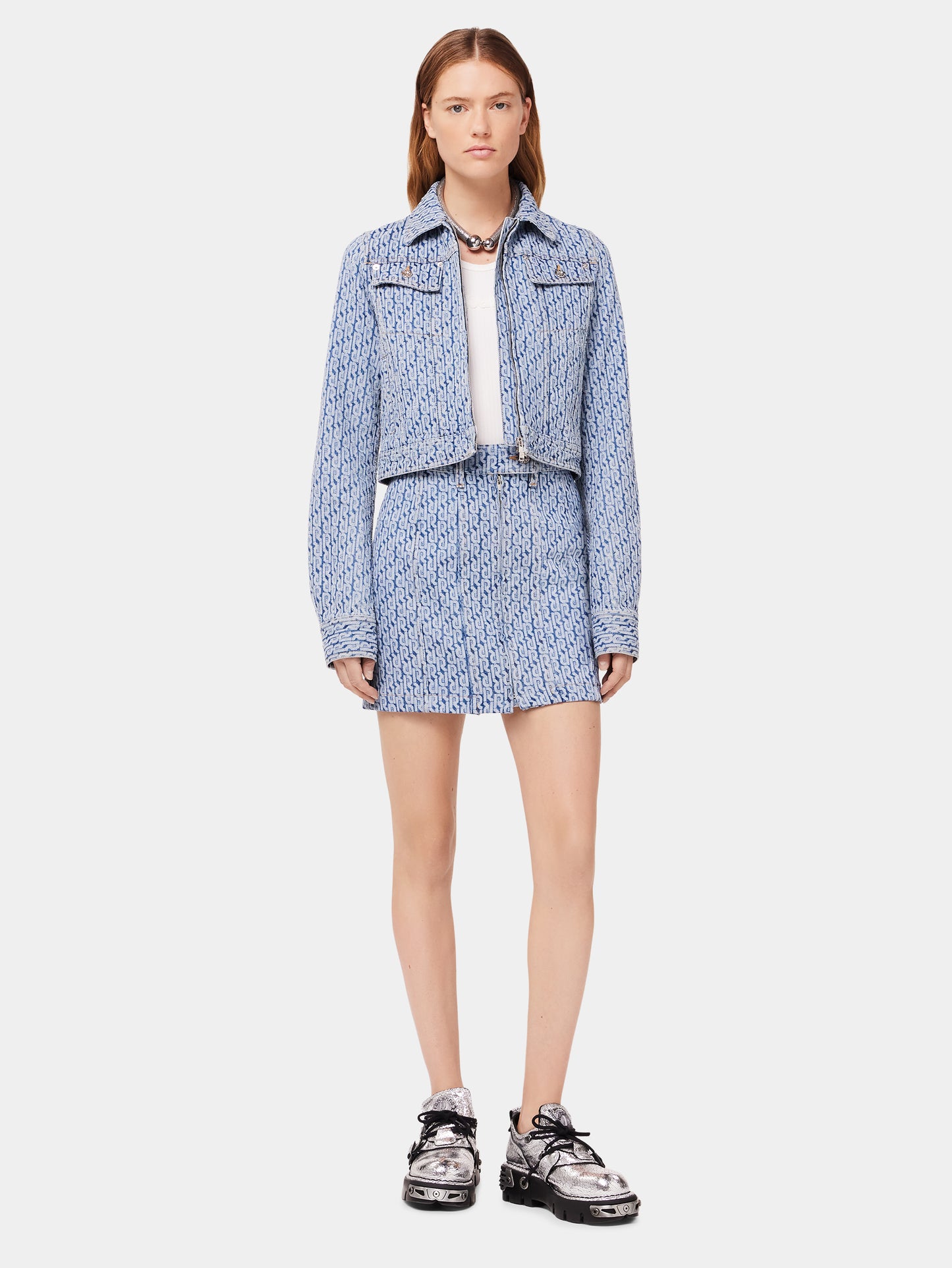 Veste denim monogramme  