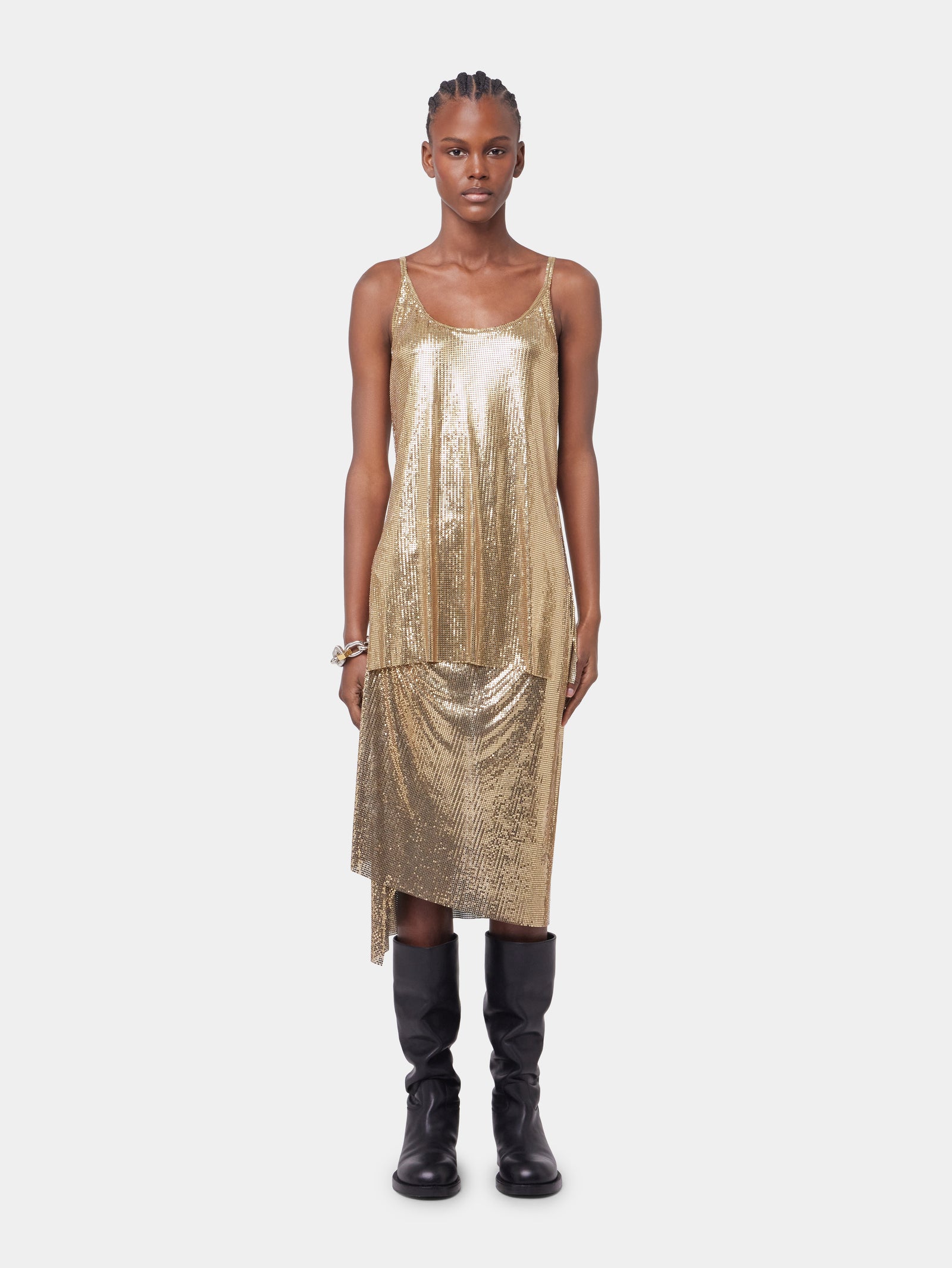 Gold tank top in mesh position 2 - Image 2