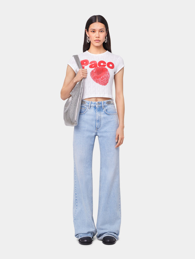 LIGHT BLUE BAGGY TROUSERS IN DENIM