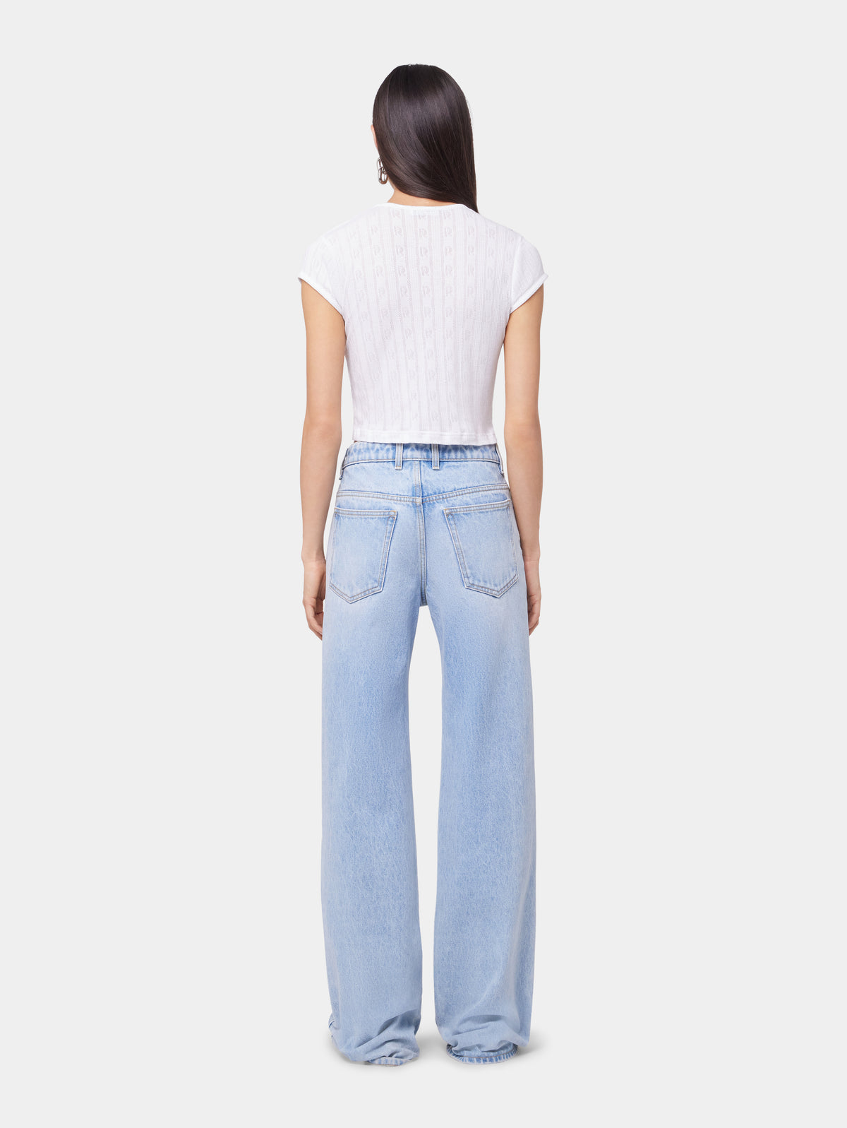 LIGHT BLUE BAGGY TROUSERS IN DENIM position 4
