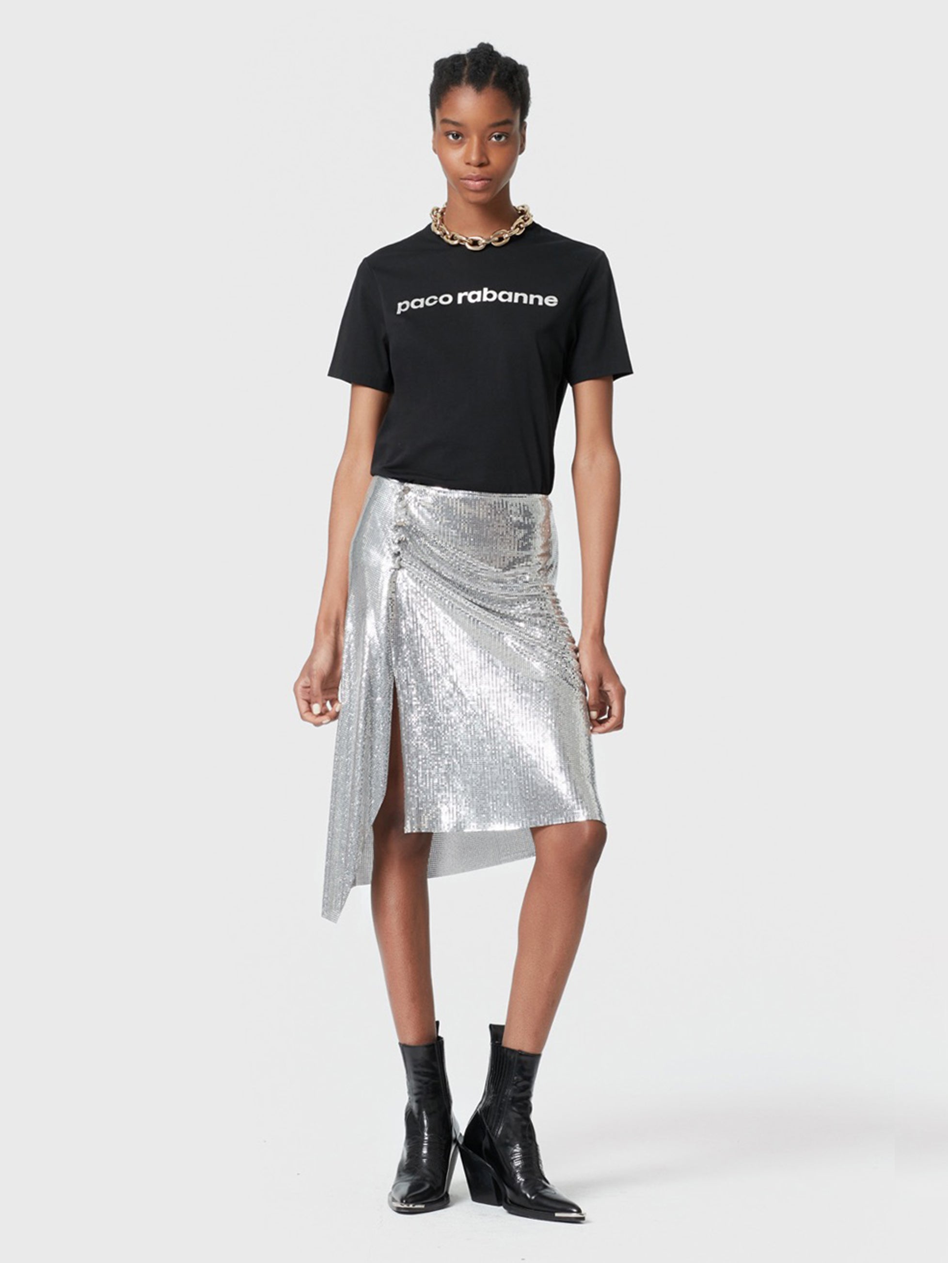 Paco Rabanne chainmail mini skirt - Silver