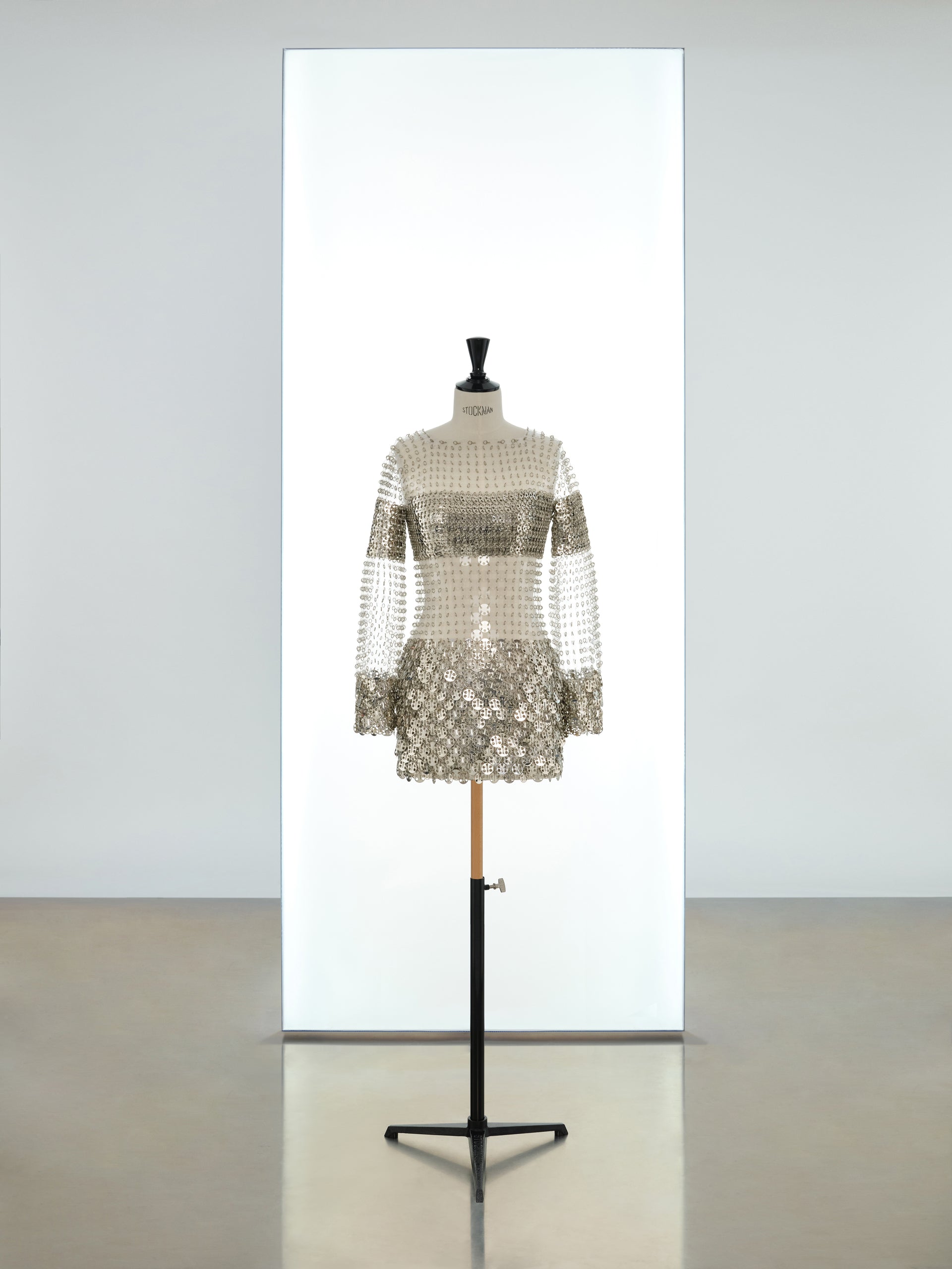 Long sleeves illusion dress