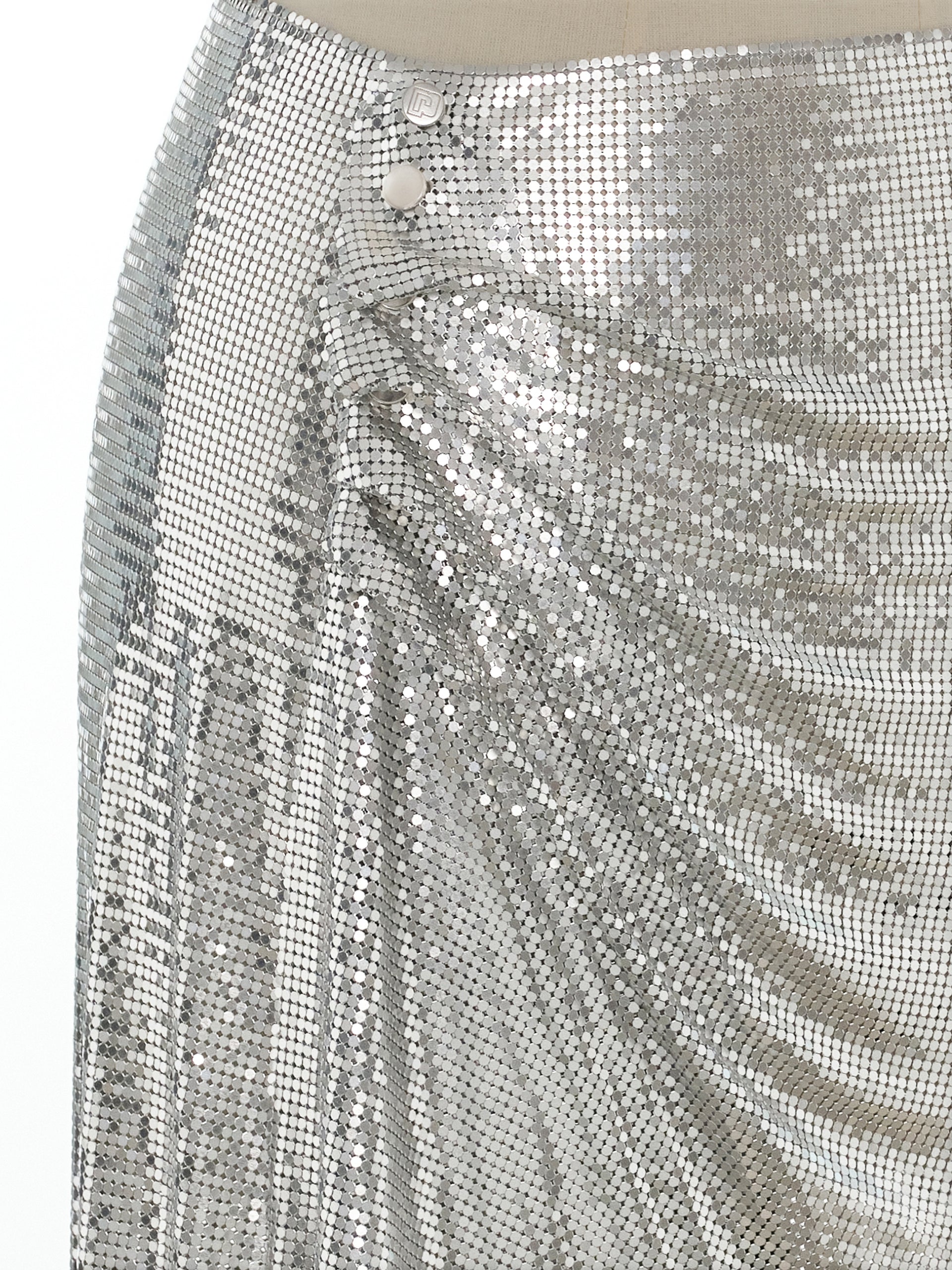 Mid length draped iconic mesh skirt
