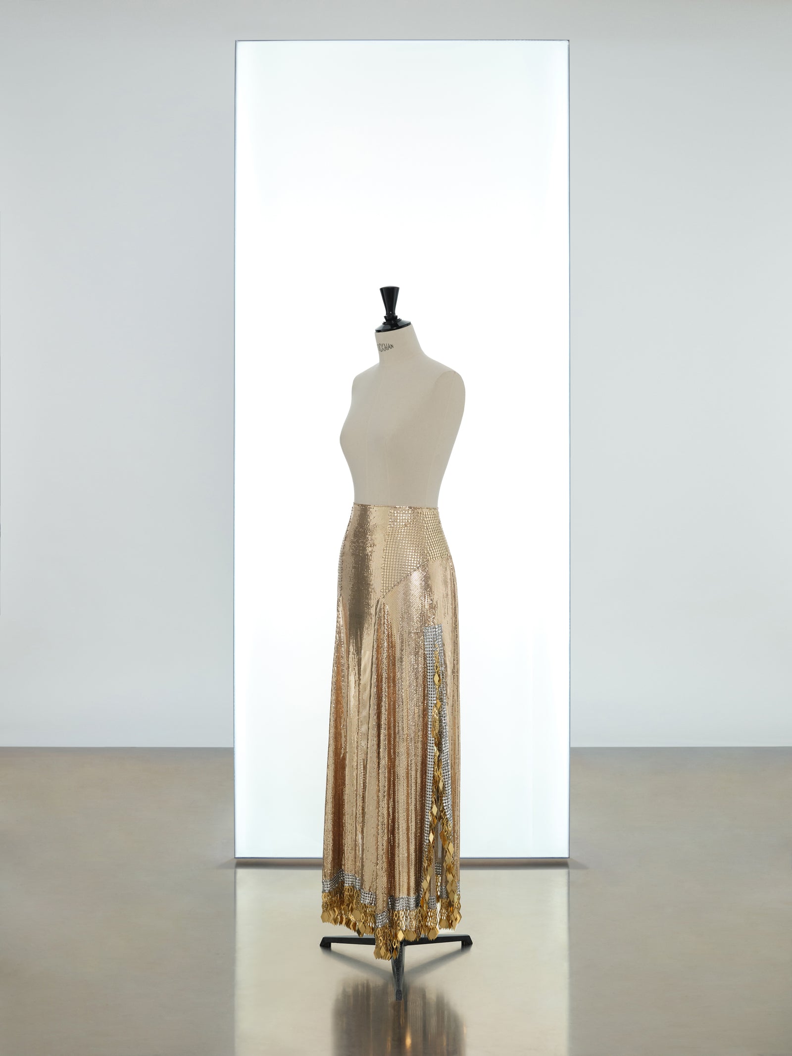 Long draped skirt made in iconic mesh position 1 - Image 1