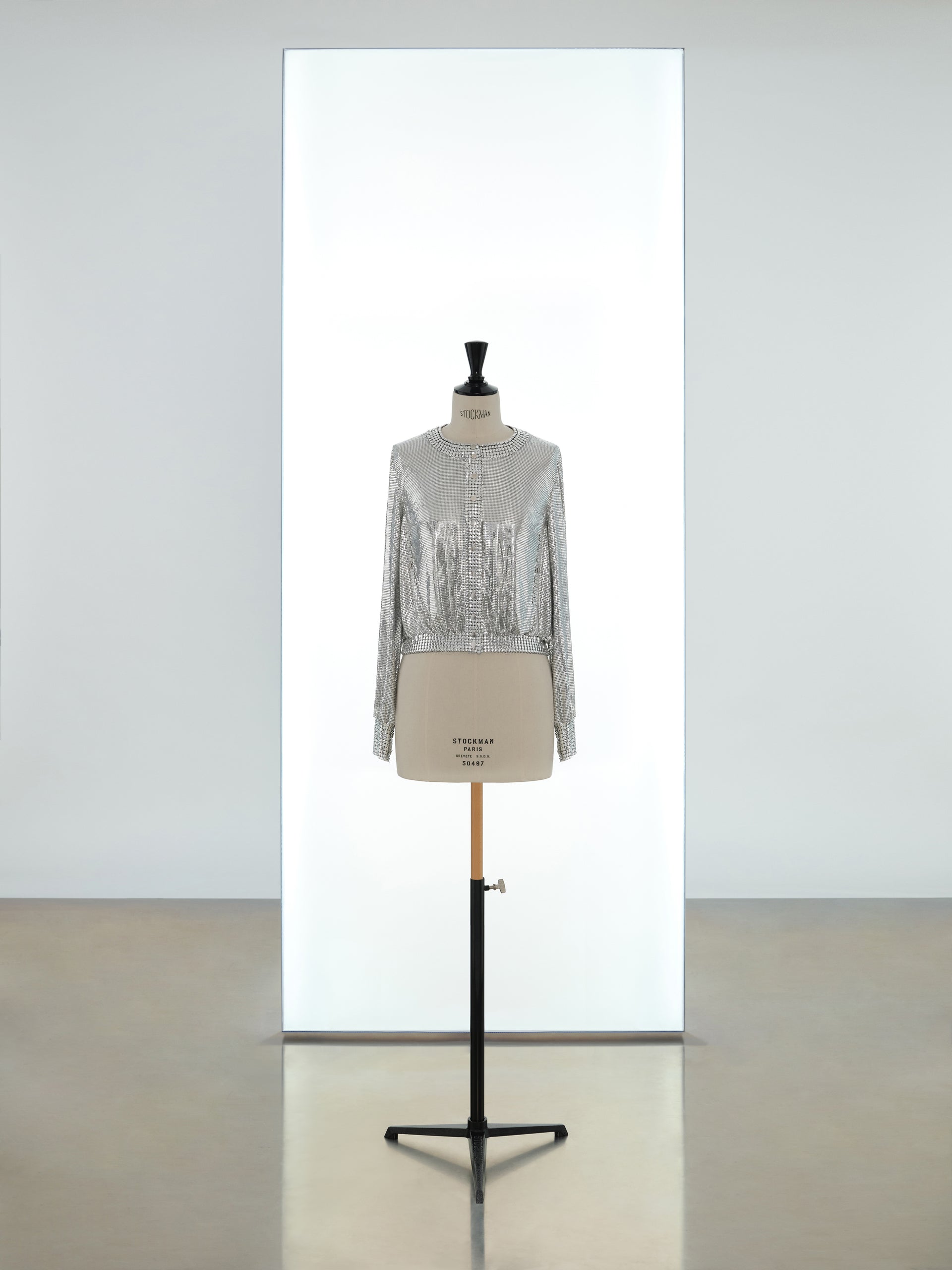 Long sleeves iconic mesh bomber jacket