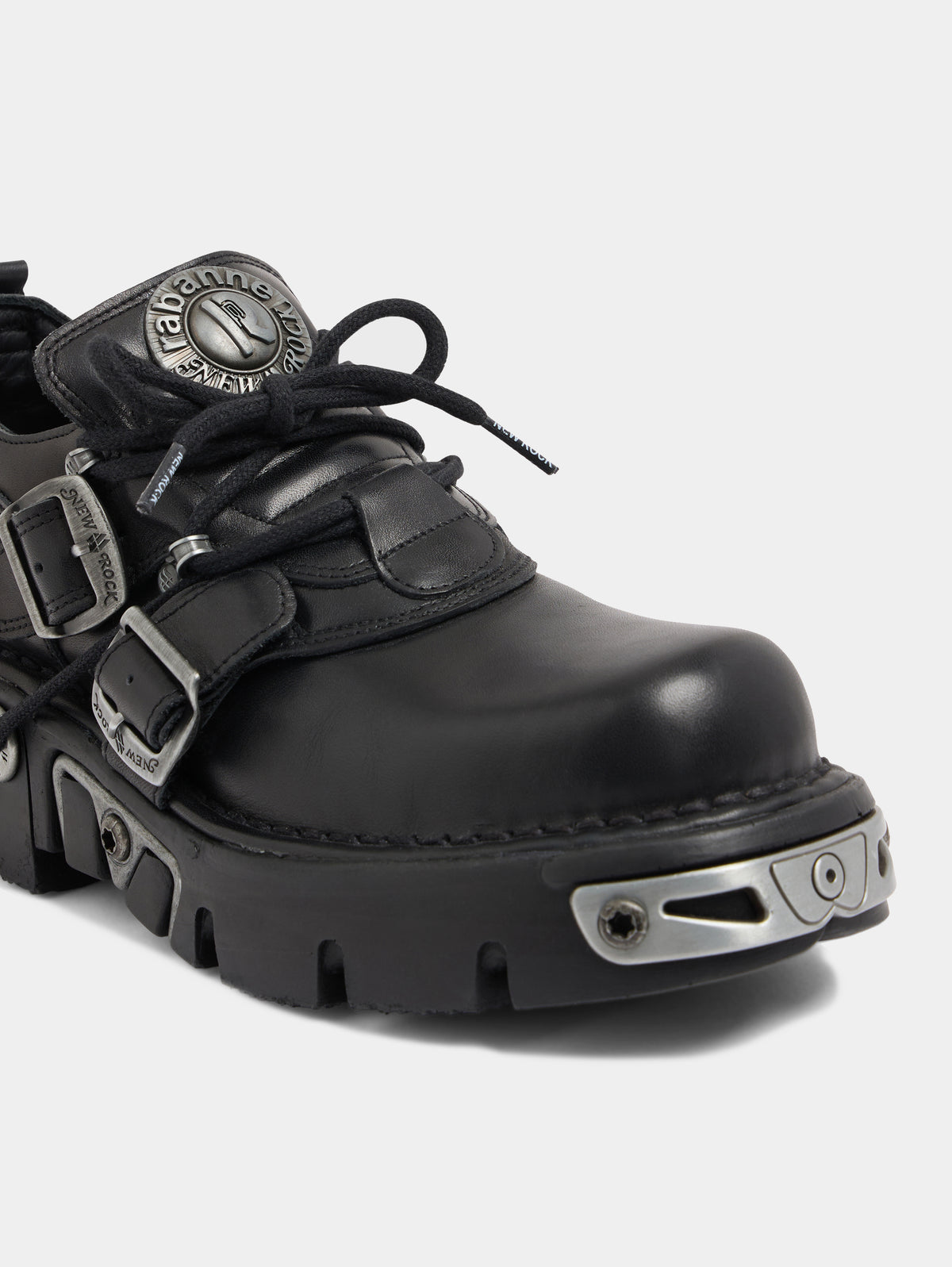 RABANNE x NEW ROCK BLACK SHOES