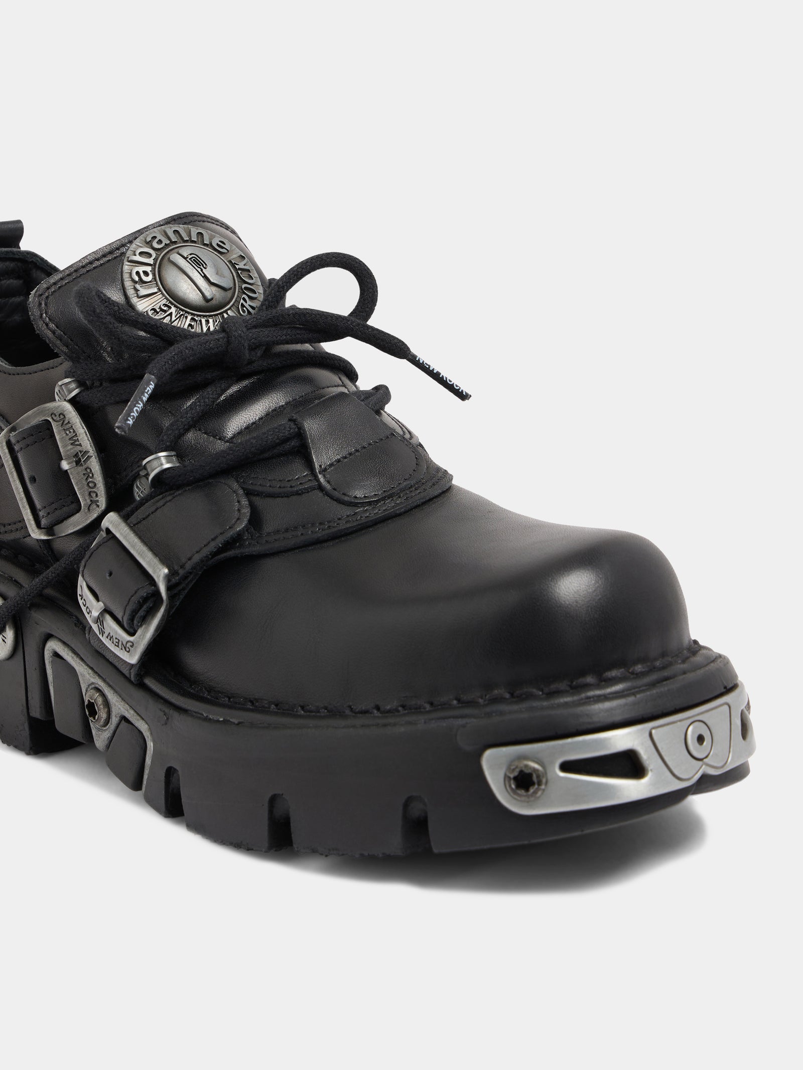 RABANNE x NEW ROCK BLACK SHOES - Image 3