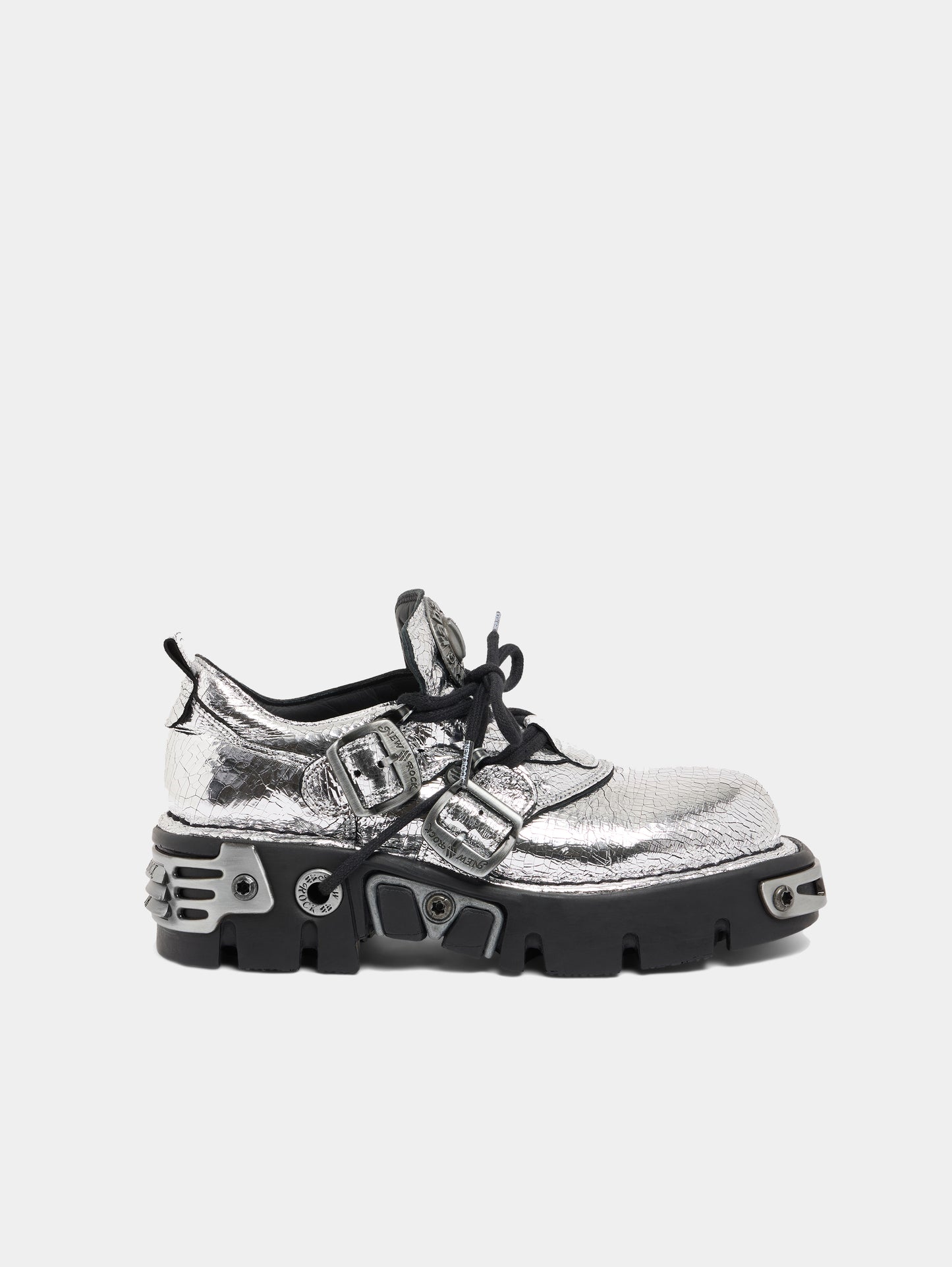 RABANNE x NEW ROCK SILVER SHOES