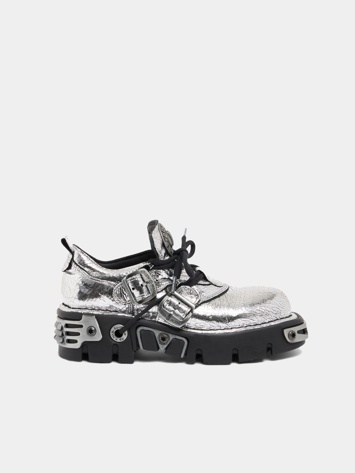 RABANNE x NEW ROCK SILVER SHOES - Image 1