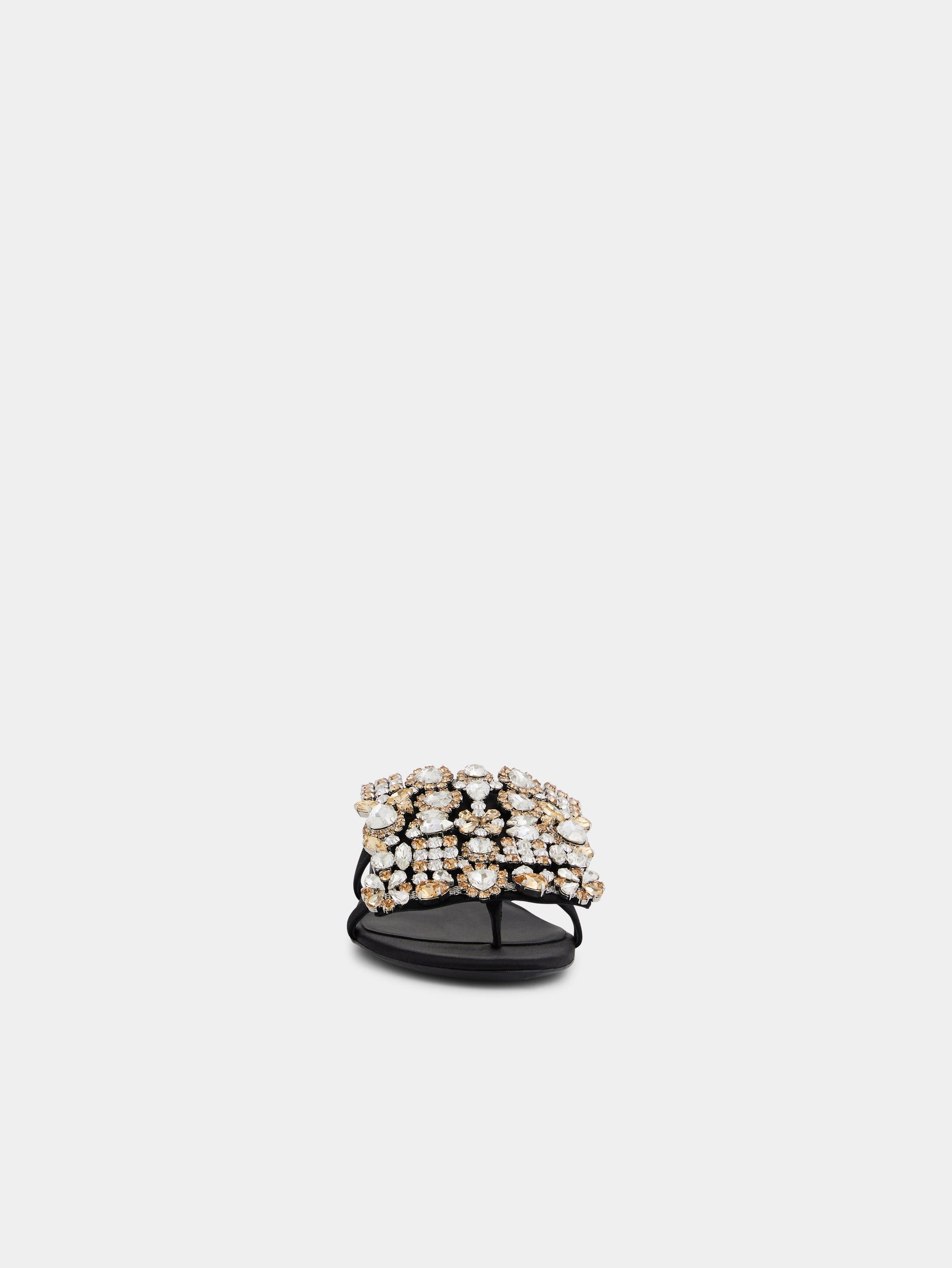 Flat sandals with strass black position 3 - Image 3
