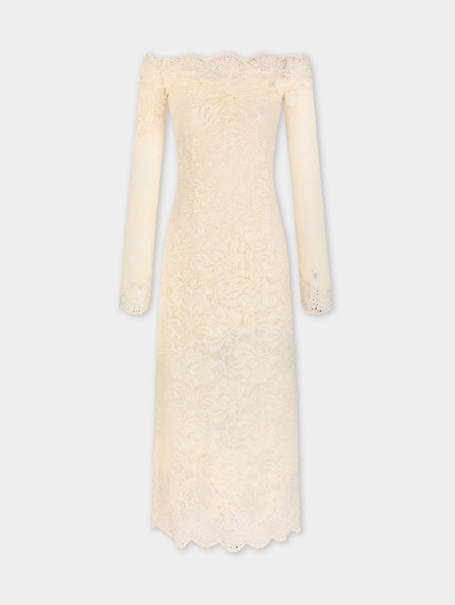 Robe longue en dentelle - Image 1