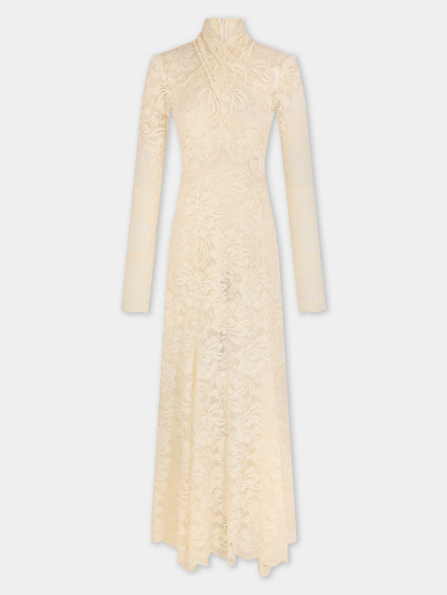 Long lace dress with cut-out details - Image 1