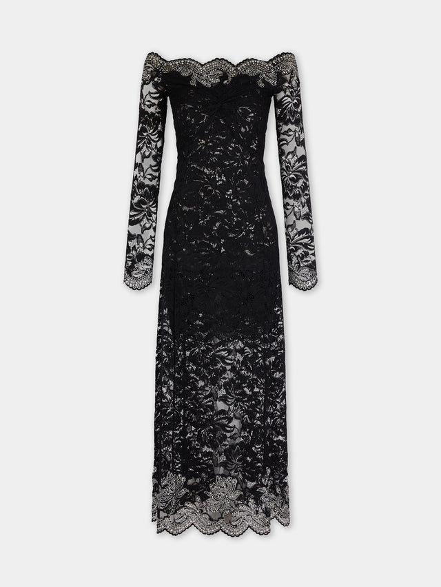 Robe longue en dentelle - Image 1