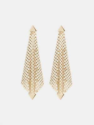Gold chainmail earrings - TU