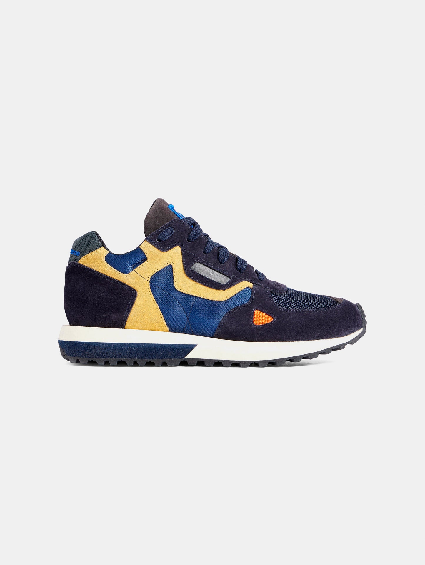 Blue leather sneakers