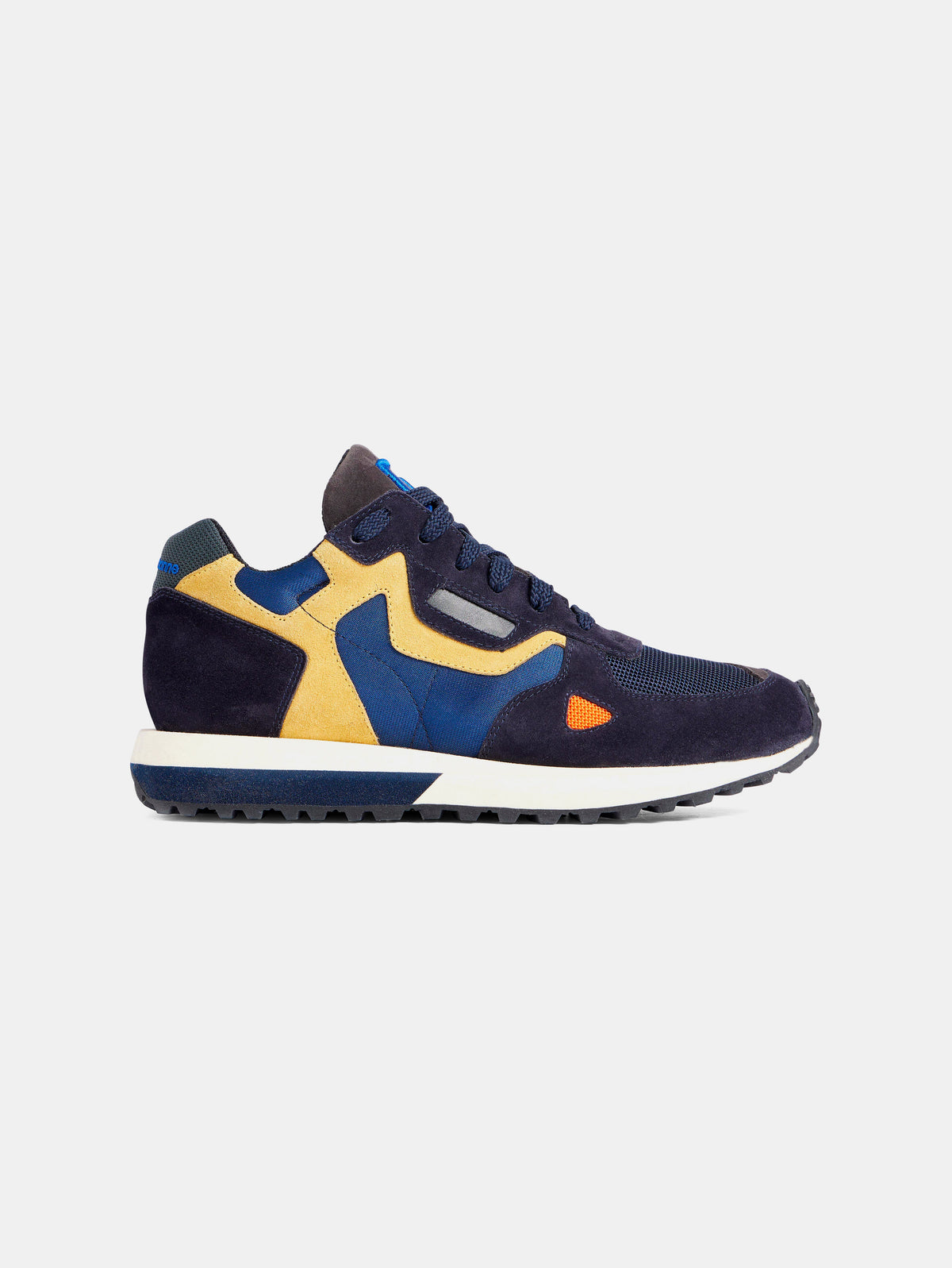 Blue leather sneakers