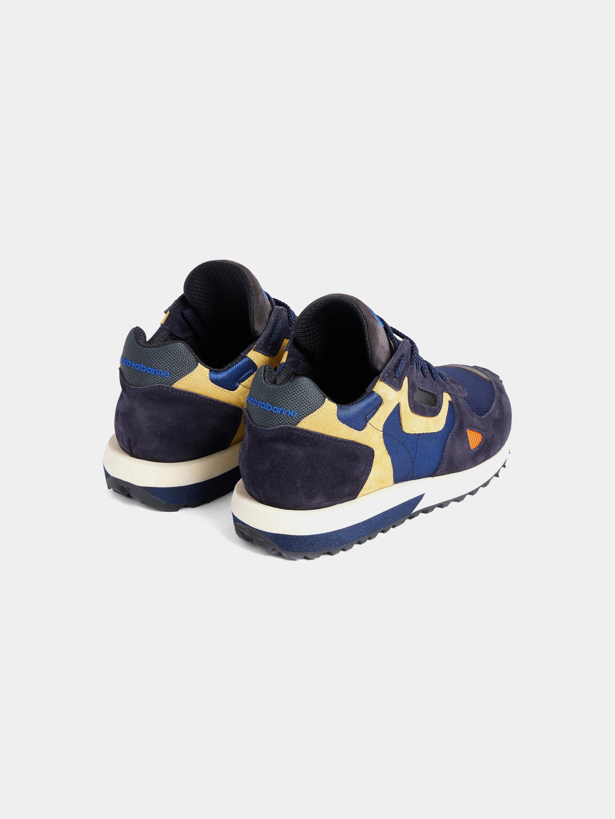 Blue leather sneakers