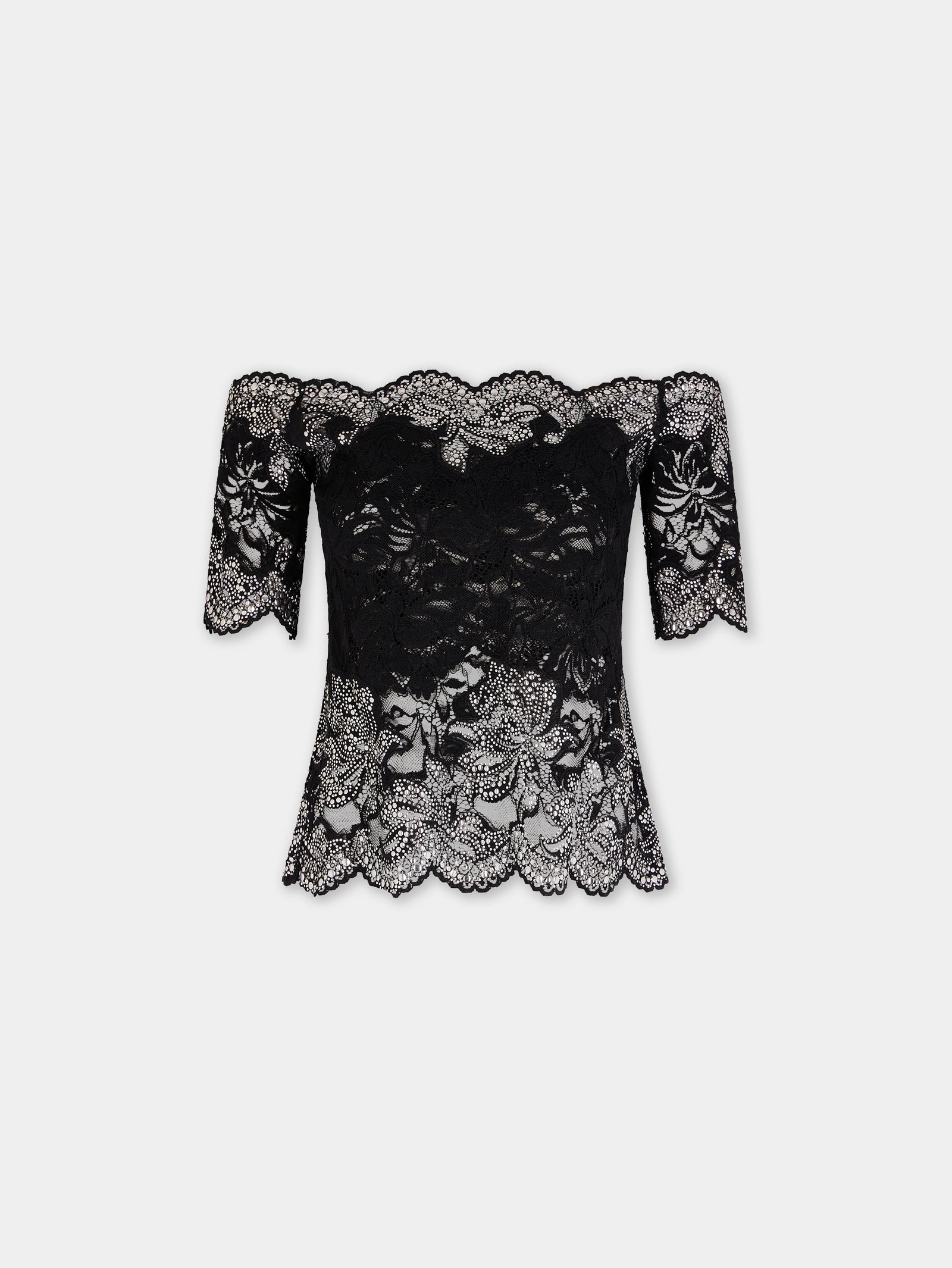 Top in lace black position 1 - Image 1