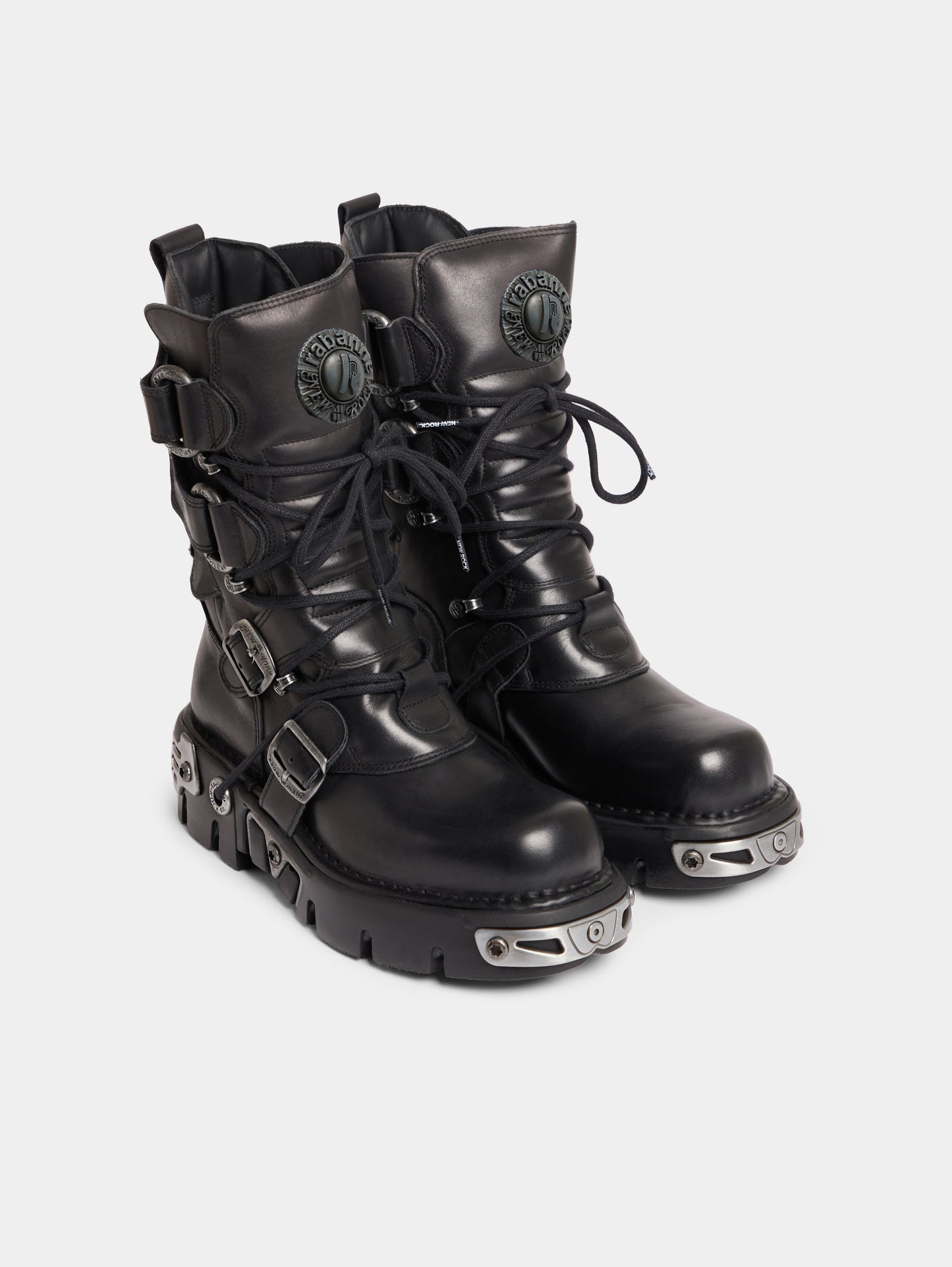 Rabanne x New Rock black boots