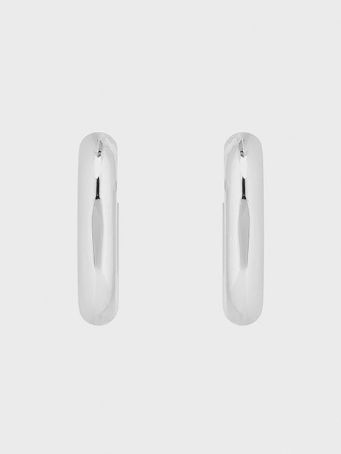 Silver XL Link Earrings