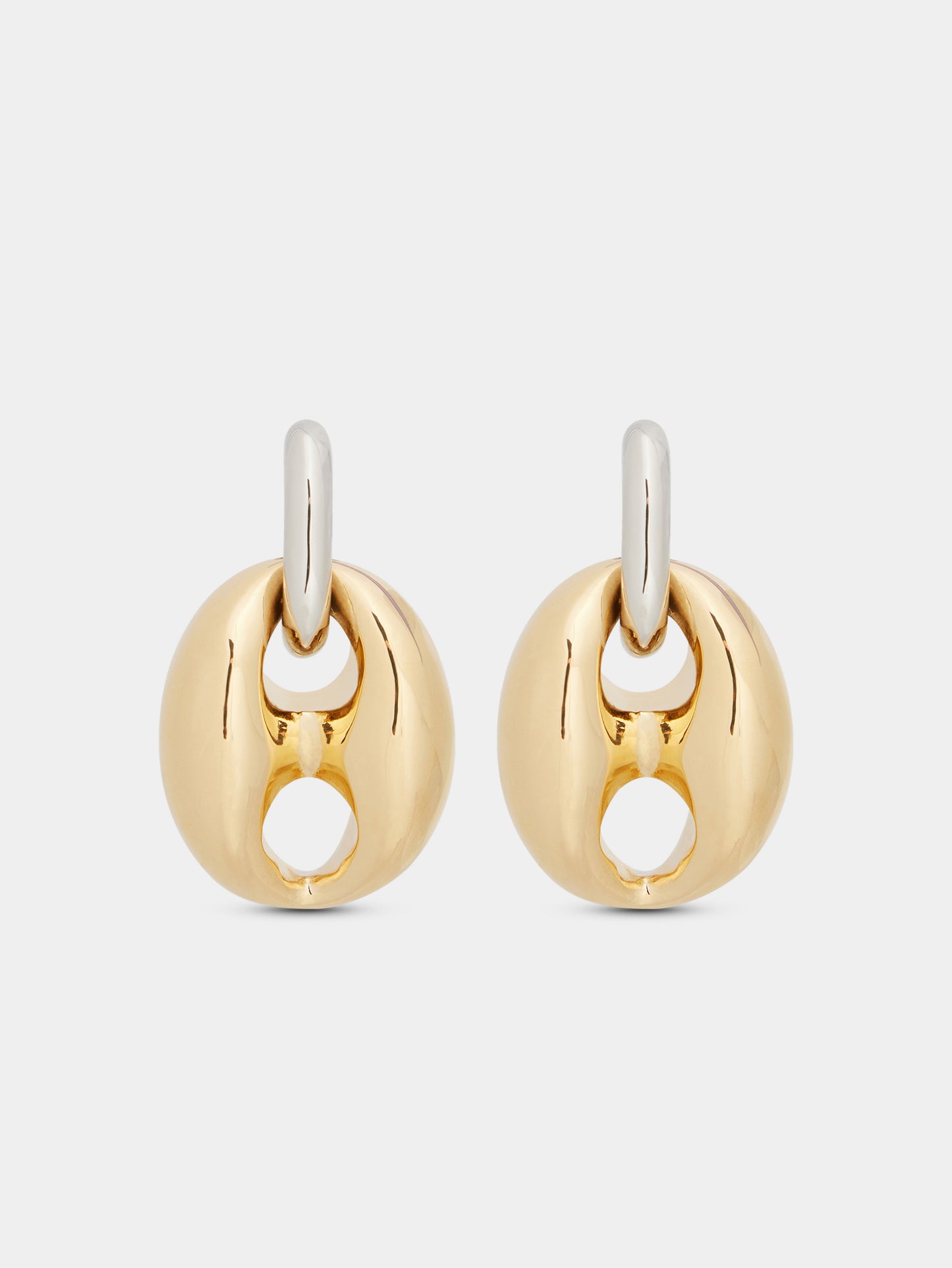 Eight chunky earrings in silver and gold position 1
