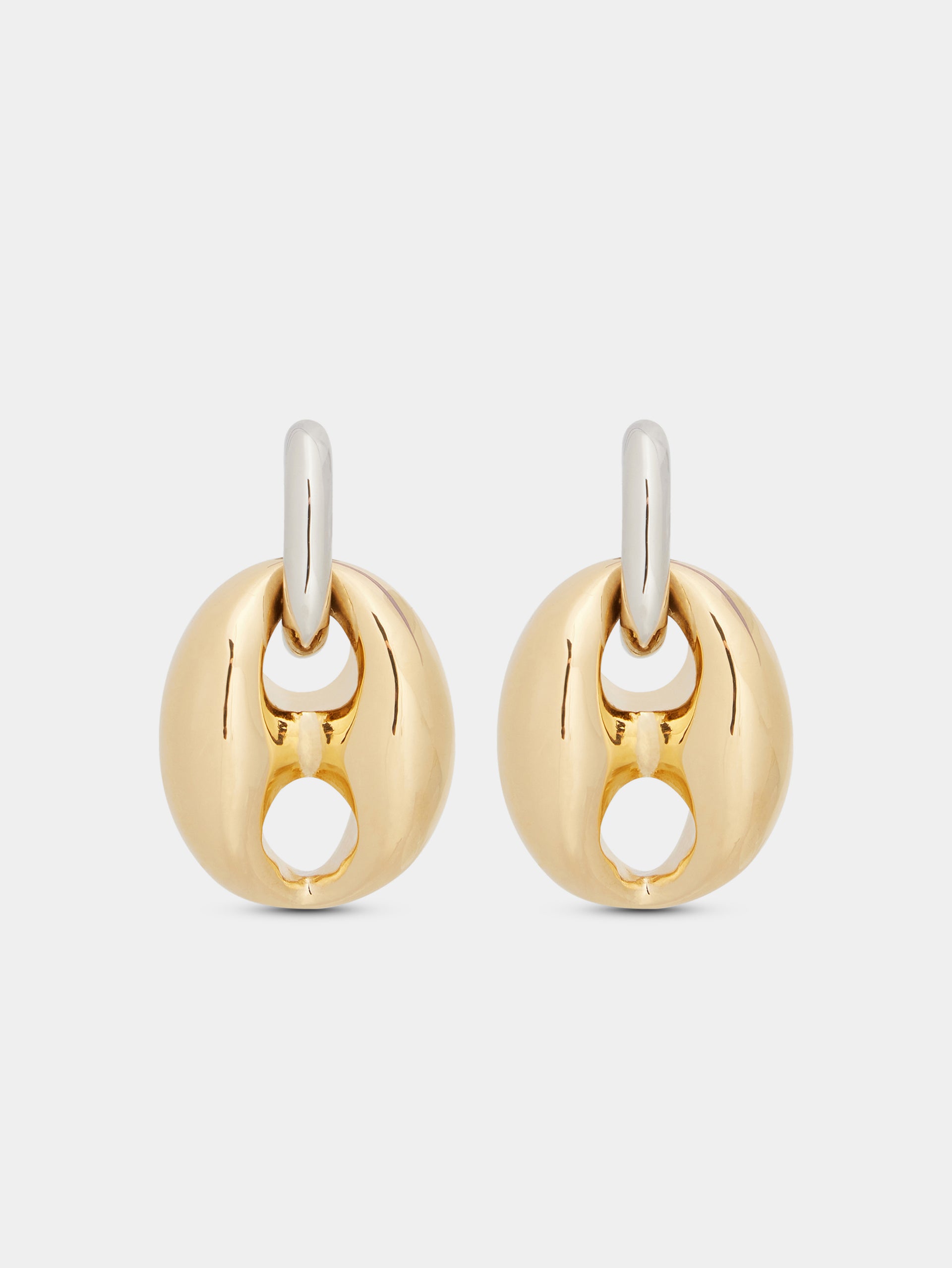 Eight chunky earrings in silver and gold position 1