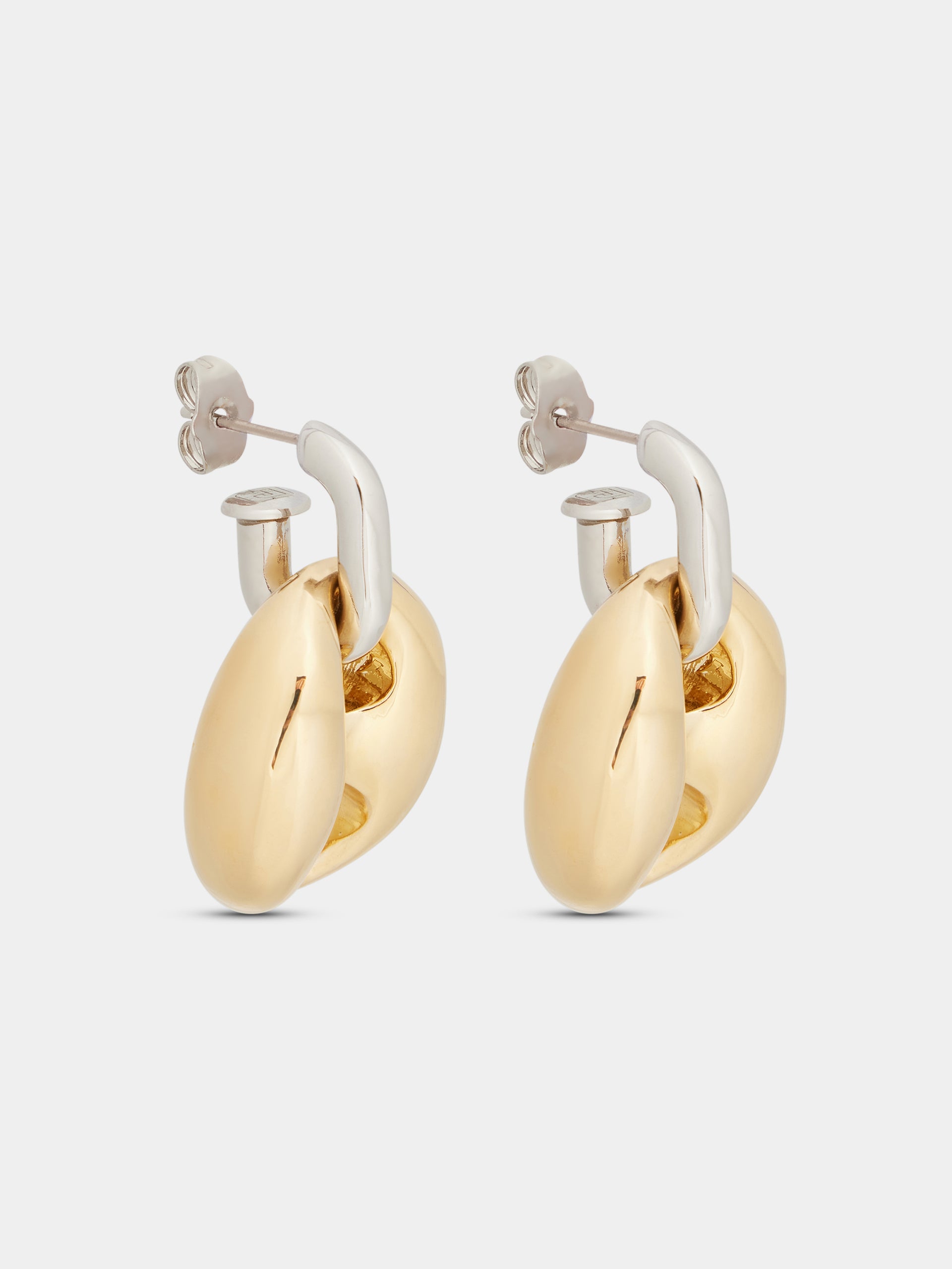 Eight chunky earrings in silver and gold position 3