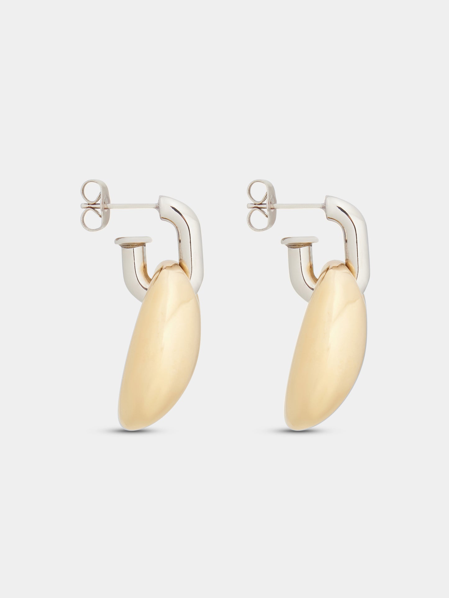 Eight chunky earrings in silver and gold position 4