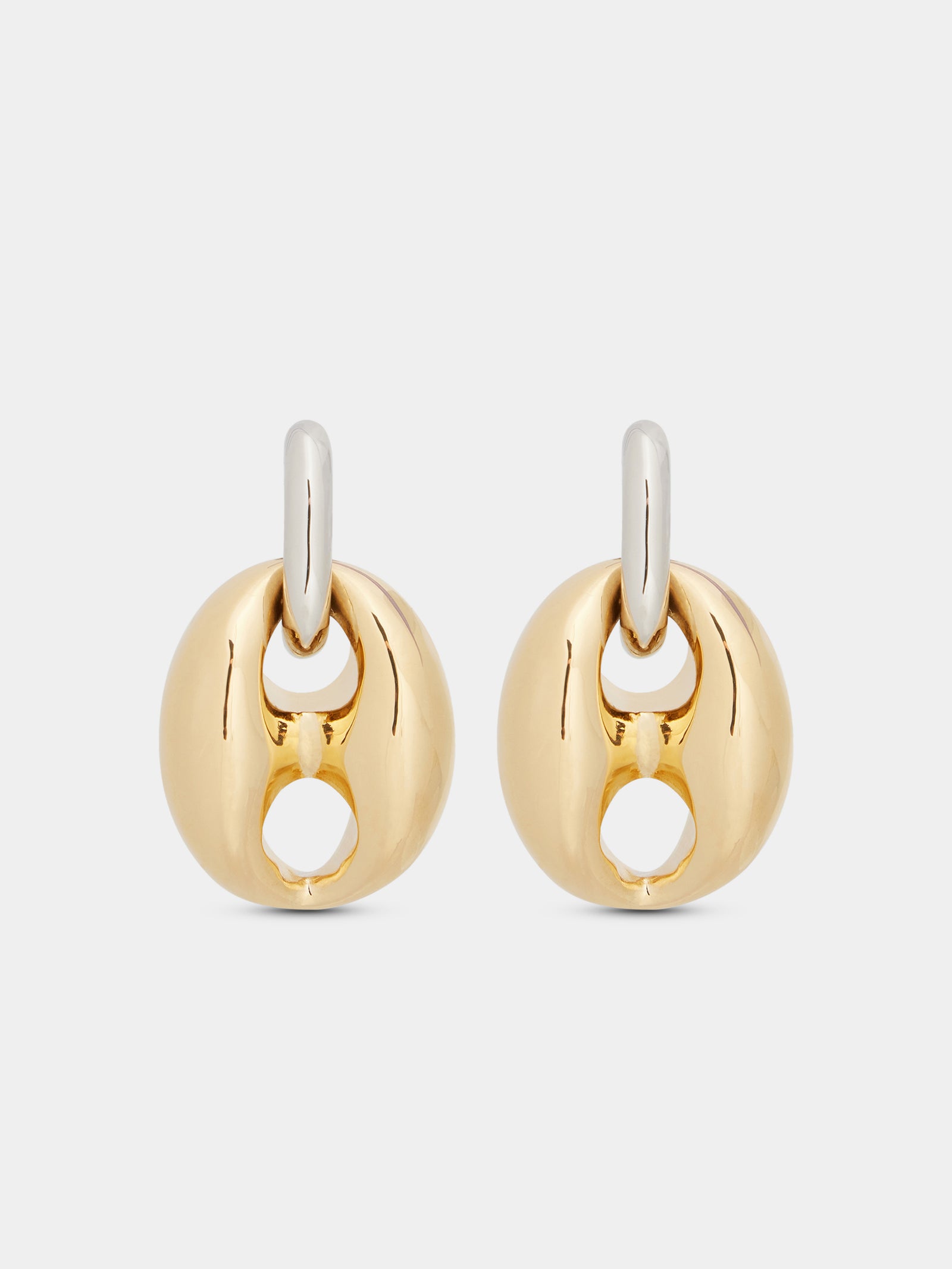 Eight chunky earrings in silver and gold position 1 - Image 1